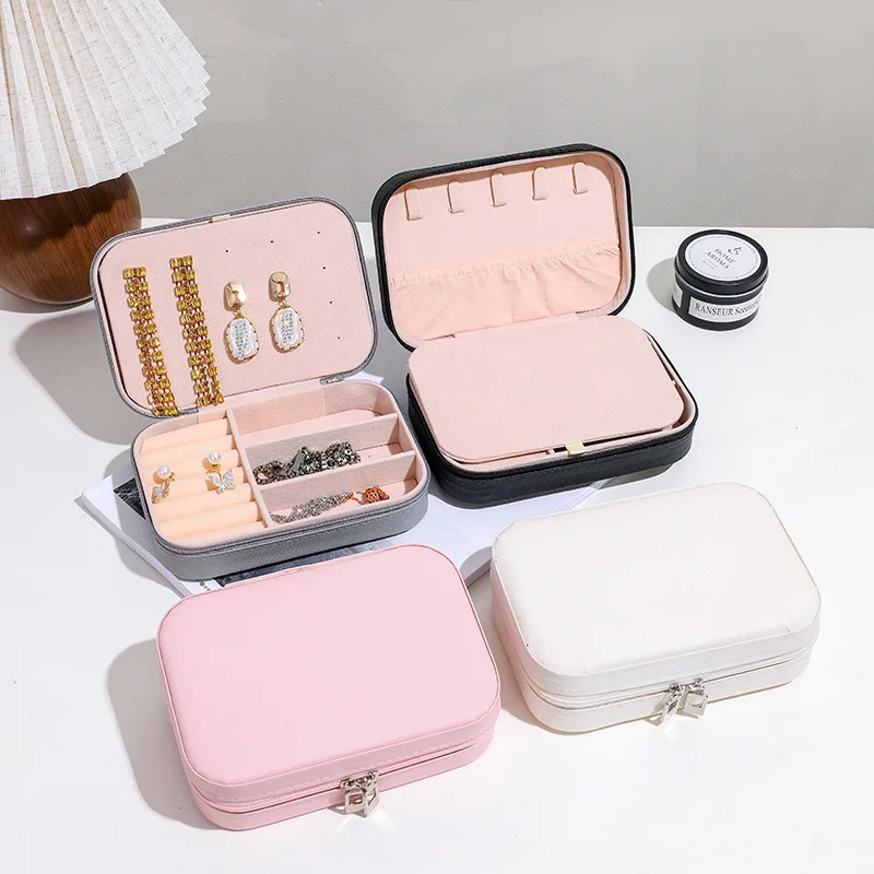 

Jewelry Box Home Storage Small Box Travel Portable Travel Earrings Necklace Ring Jewelry Box jewelry packaging gift box