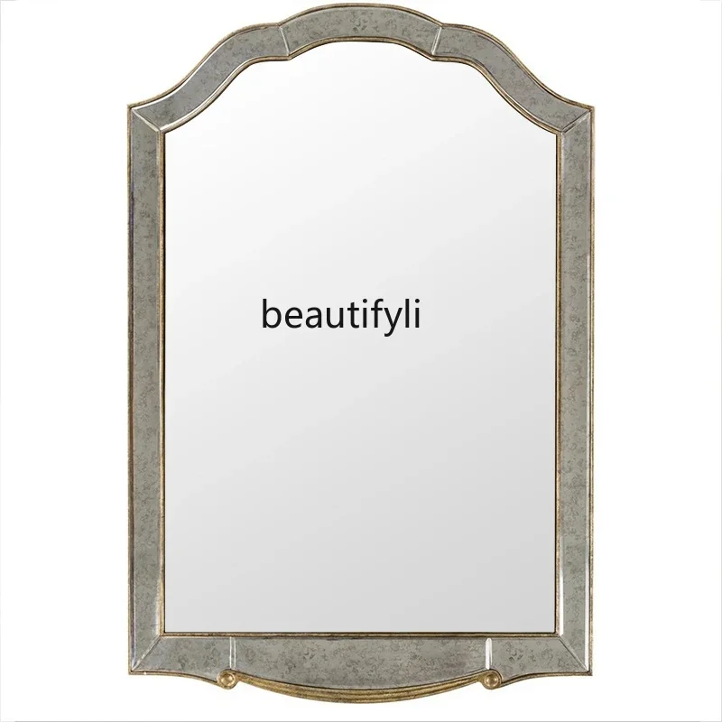 French Retro Washstand Wall-Mounted Smart LED Light Bathroom Mirror Bedroom Bathroom Mirror