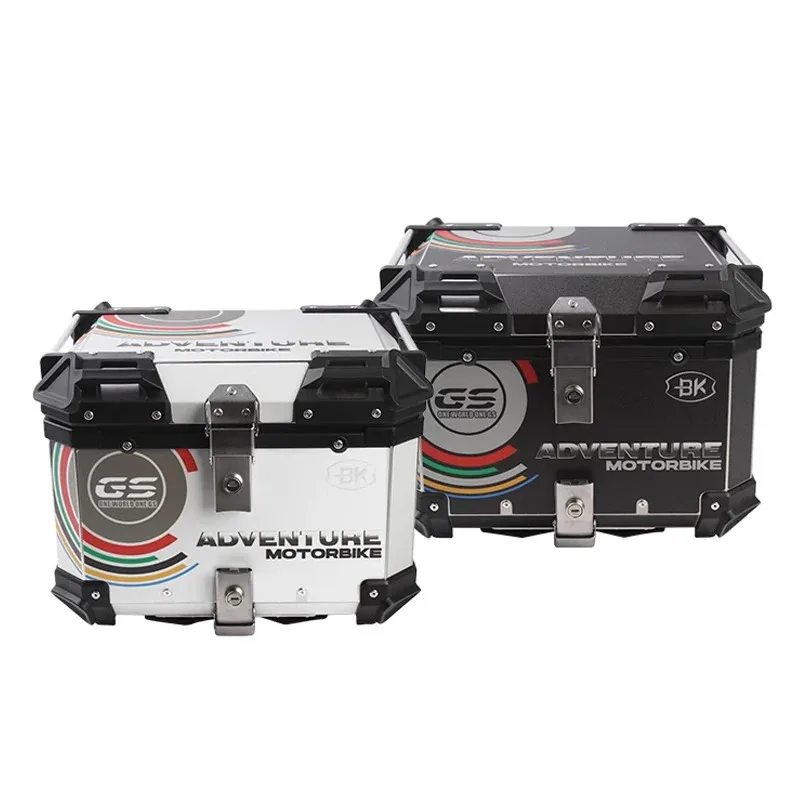 

Factory Hot Selling Motorcycle Aluminium Top Box 65L Universal Moto Top Case 45L 55L Motorcycle Rear Lage Storage Trunk Tail Box