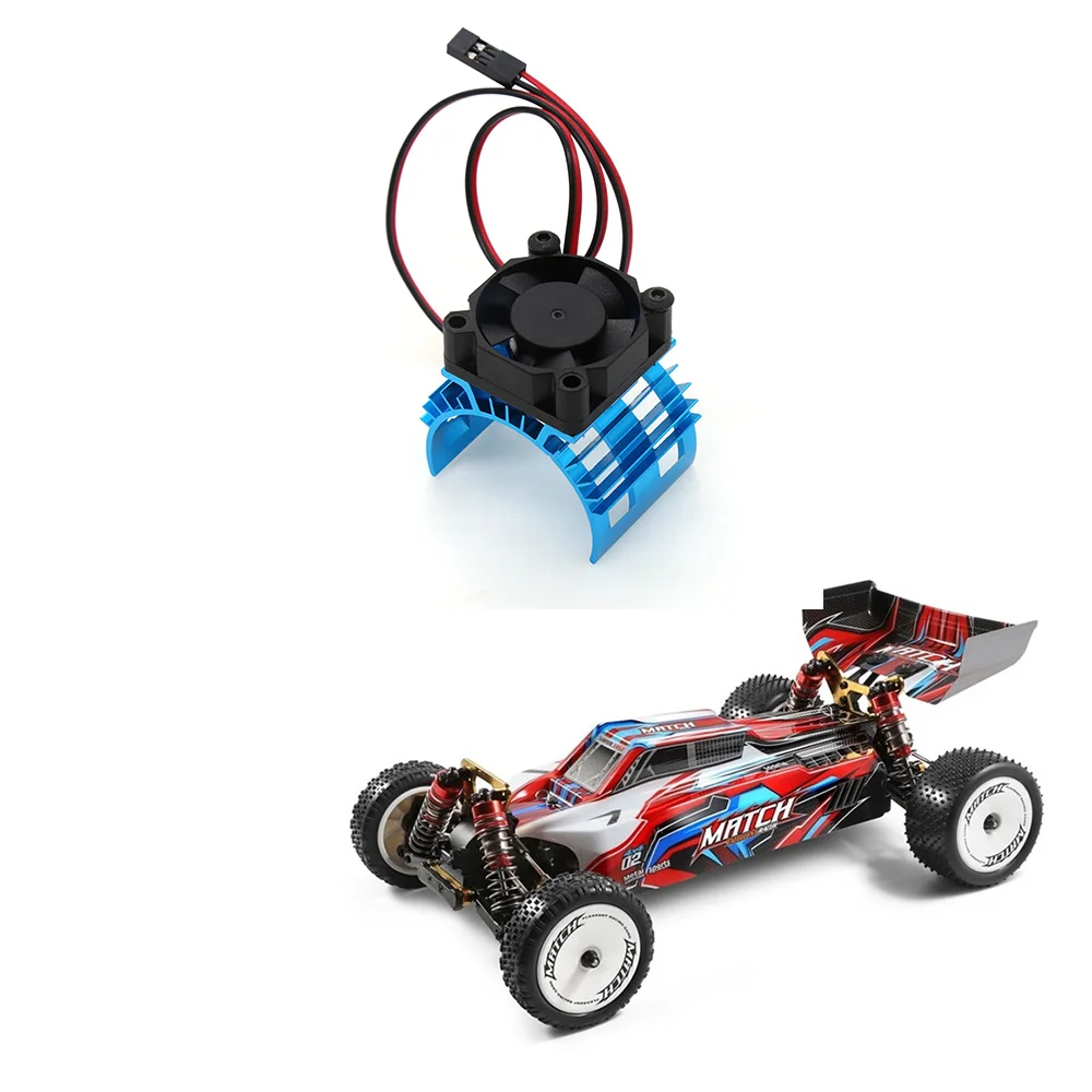 Rc-アルミニウム合金ヒートシンク,冷却ファン付き,wltoys A959-B, 144001, 124019, 540, 550, 3650, 1