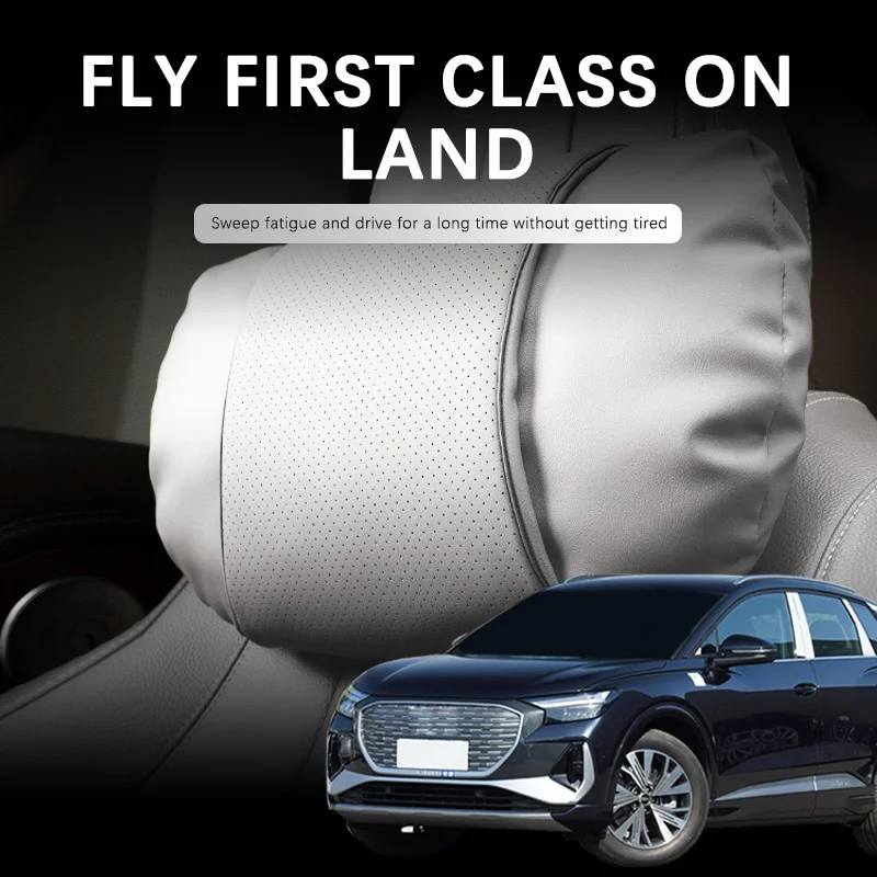 Car Neck Pillow Soft Comfortable Anti-fatigue Car Seat Headrest Car Head Support Protector For Audi Q4 E Tron 2022-2024 Q3 Q5 Q7