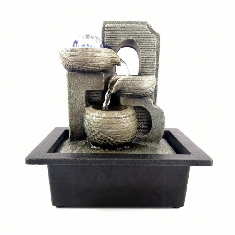 

MJ1 Resin flow decoration resin water dispenser resin table water fountain decorative gifts