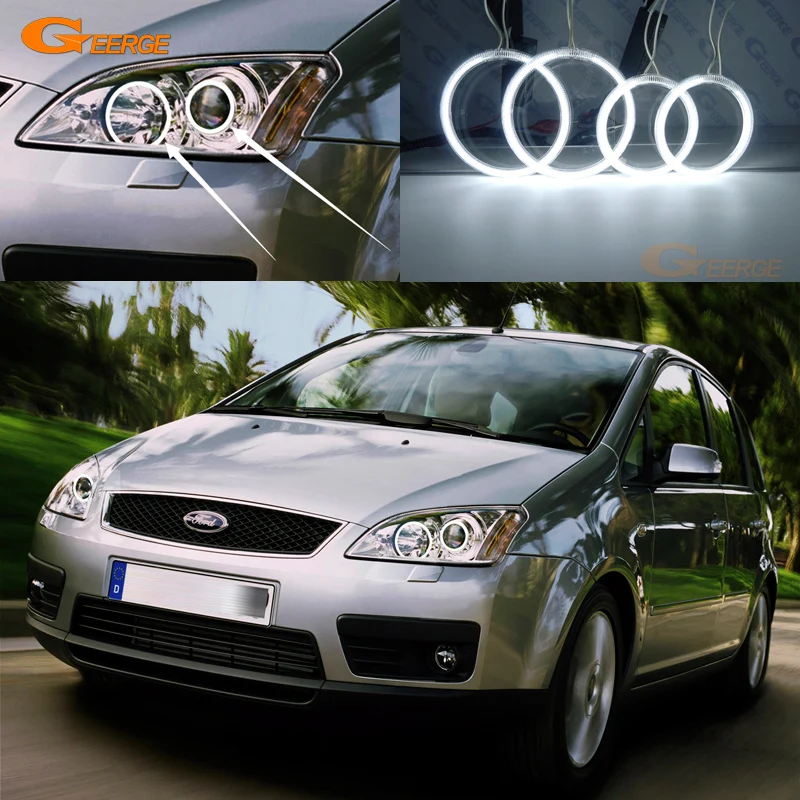 For Ford Focus C-Max 2003 2004 2005 2006 2007 2008 2009 2010 Excellent CCFL Angel Eyes Halo Rings Light Car Accessories