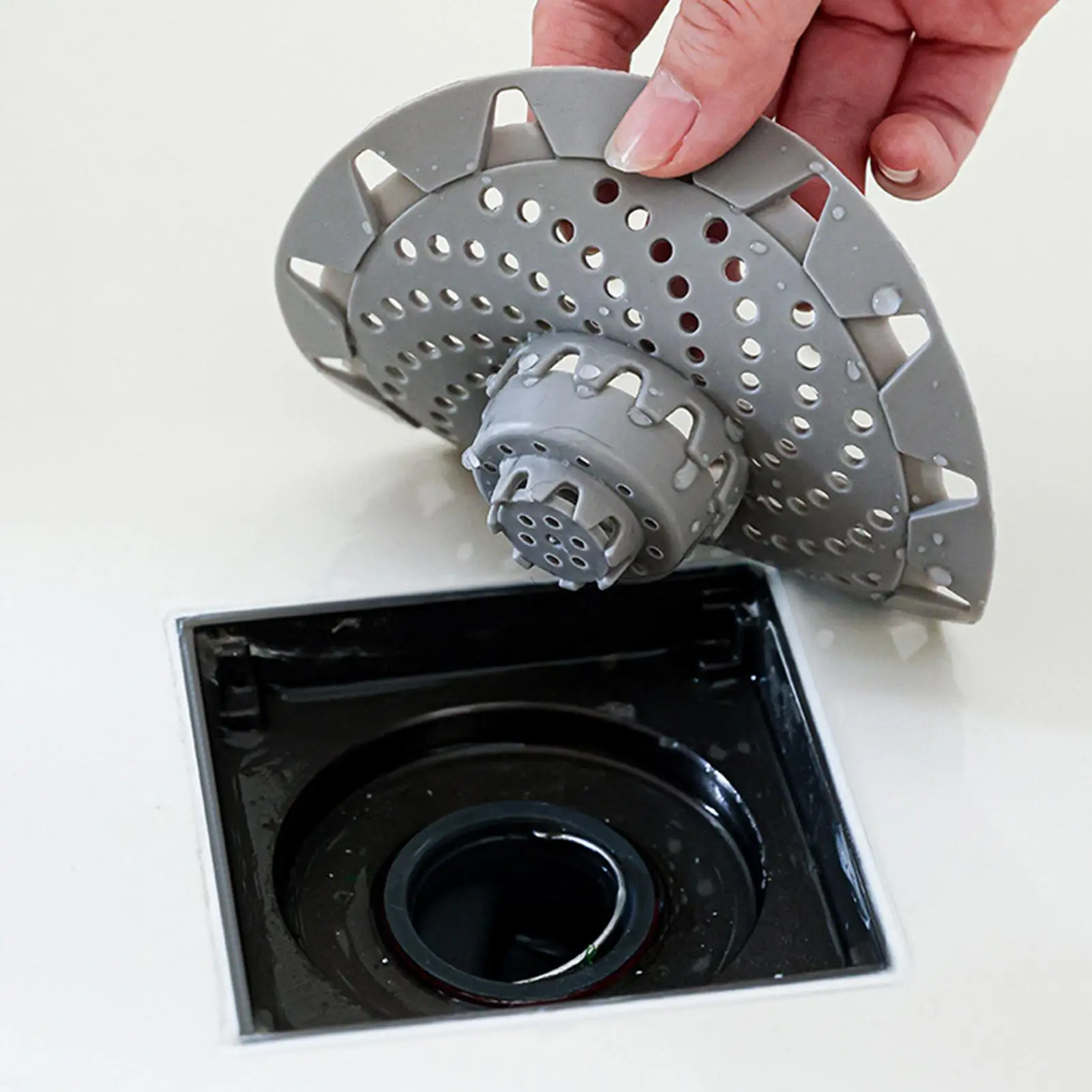 1 Stück Badezimmer-Haarfänger, Abflussstopper, Duschbodenabdeckung, Filter, Geruchsstopper, Verstopfungsschutz, Küchenspülen-Abflussstopfen, Abfluss-Sieb