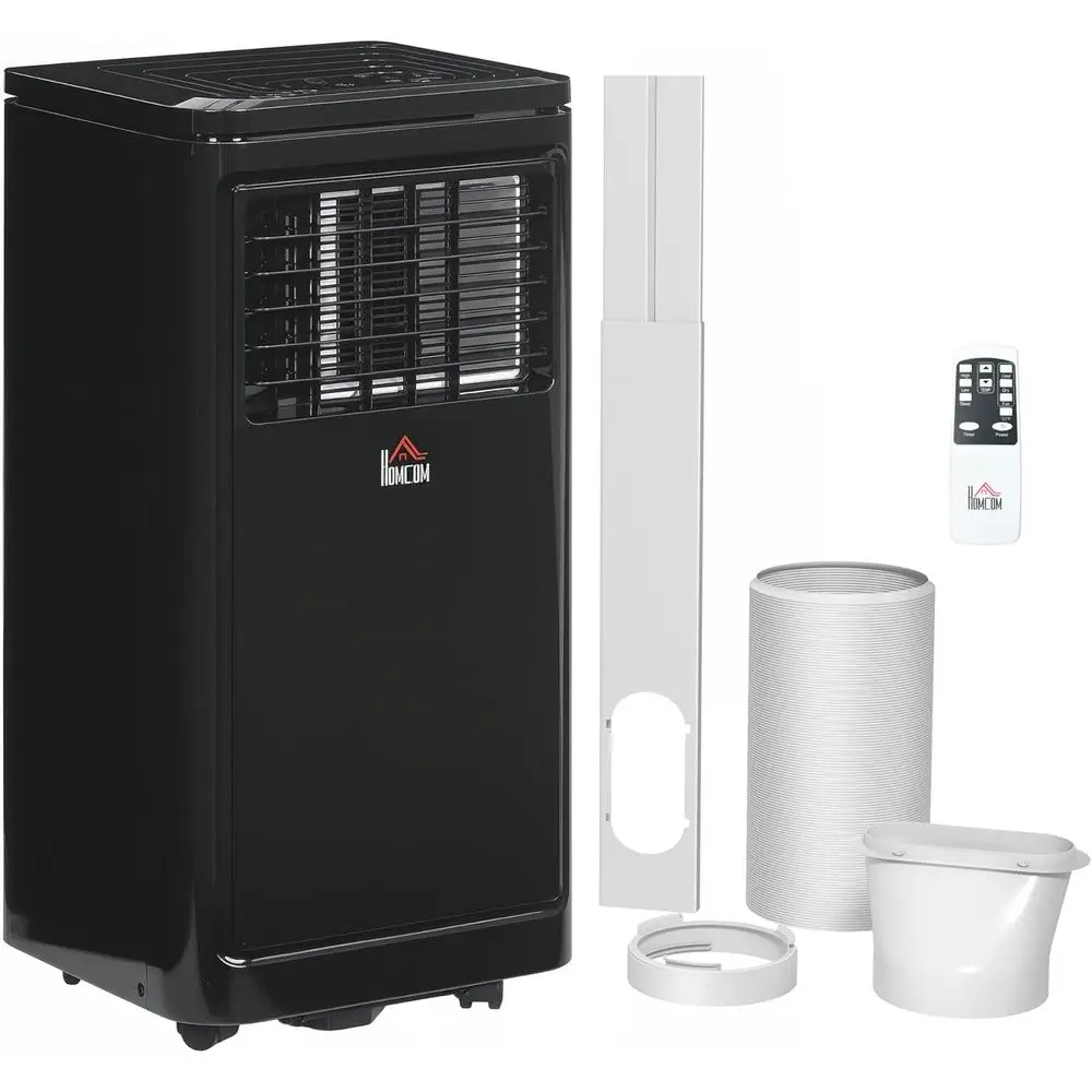 

Портативный кондиционер 3-в-1 мощностью 8000 BTU, охлаждение, режим сна, таймер на 24 часа, пульт ДУ, комплект для окна, глубокий черный цвет