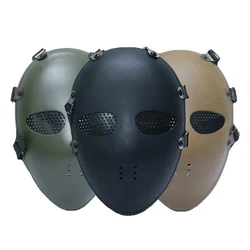 DulMilitary-Masque de paintball, protection complète du visage, maille d'acier, sécurité des yeux, airsoft, jeux CS