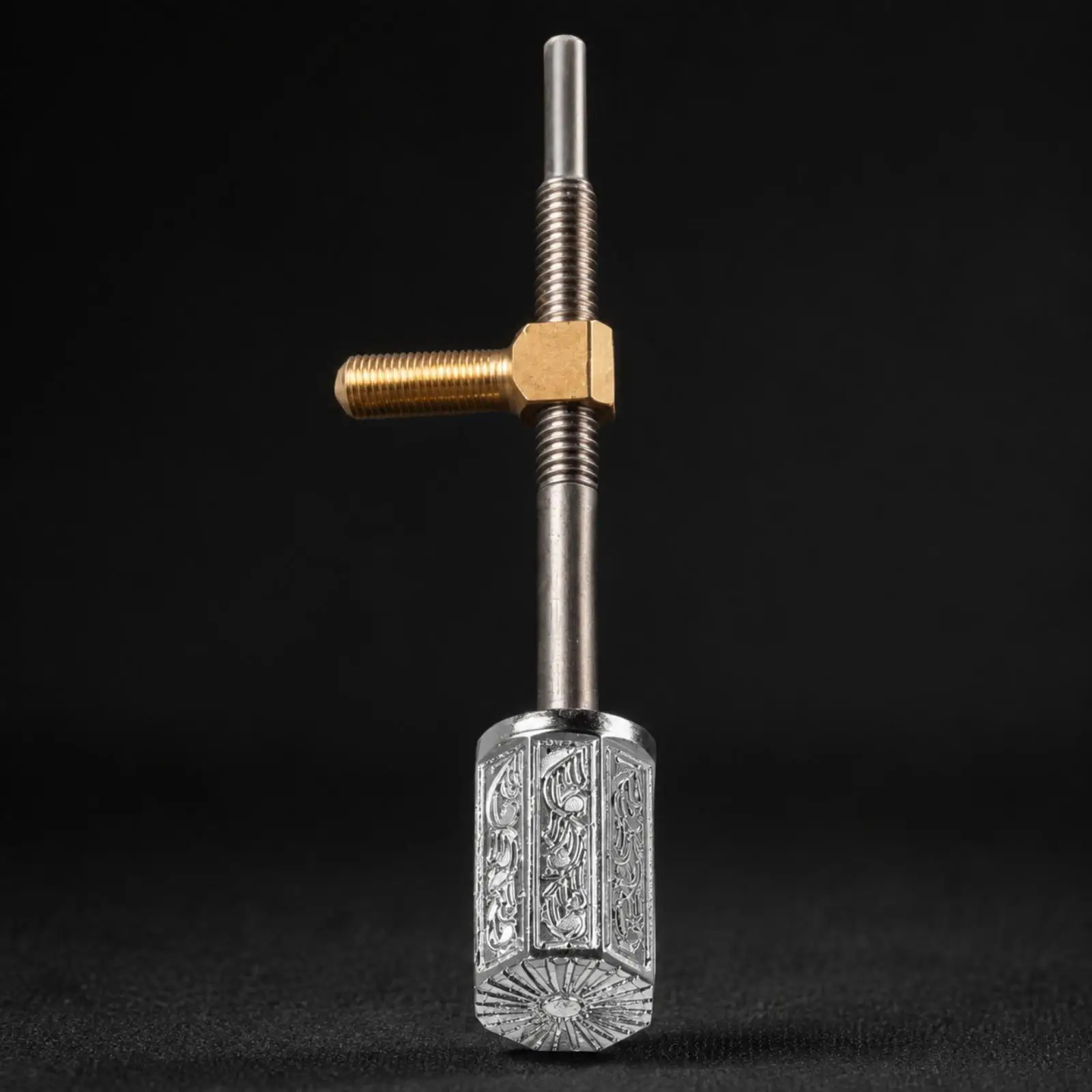 Precision Cello Bow End Screw Ox Horn Material with Engraved Floral Detail for Luthier Repair and Custom Work