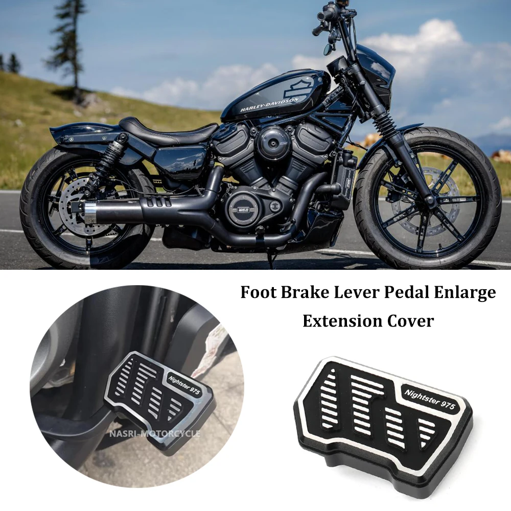 

New Motorcycle Accessories Foot Brake Lever Pedal Enlargement Extension Cover For Harley Nightster 975 RH 975 S 2022-2025