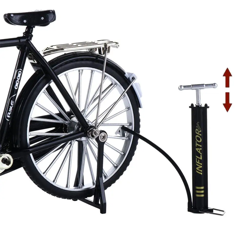 โมเดลจักรยานเสือภูเขาแบบย้อนยุค ของตกแต่งรูปปั้นนักปั่นจักรยาน จักรยานจำลอง จักรยานวินเทจ