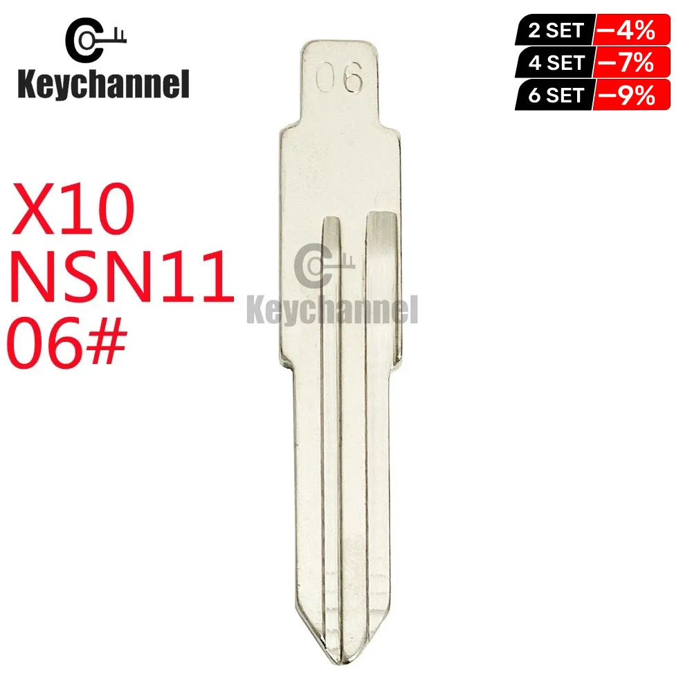 10 PCS/LOT #06 KD Replacement Car Flip Key Blade LISHI NSN11 For Nissan Bluebird/Cedric/Cefiro Subaru Honda Fit Key Uncut Blank