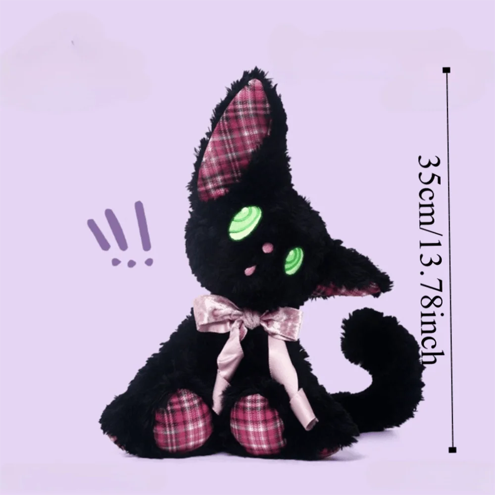 ตุ๊กตาแมวสีดำ ดีไซน์น่ารัก วัสดุเนื้อนุ่ม ของเล่นตุ๊กตาสัตว์สำหรับเด็ก ของขวัญการ์ตูน ของเล่นตุ๊กตาขนนุ่ม ของขวัญคริสต์มาส