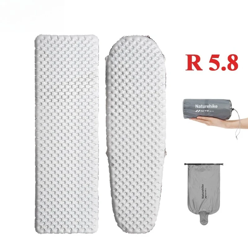 Sleeping Single Pad Ultralight Hiking Travel Camping Mat Inflatable Mattress R 5.8 Outdoor Portable Foldable Tent