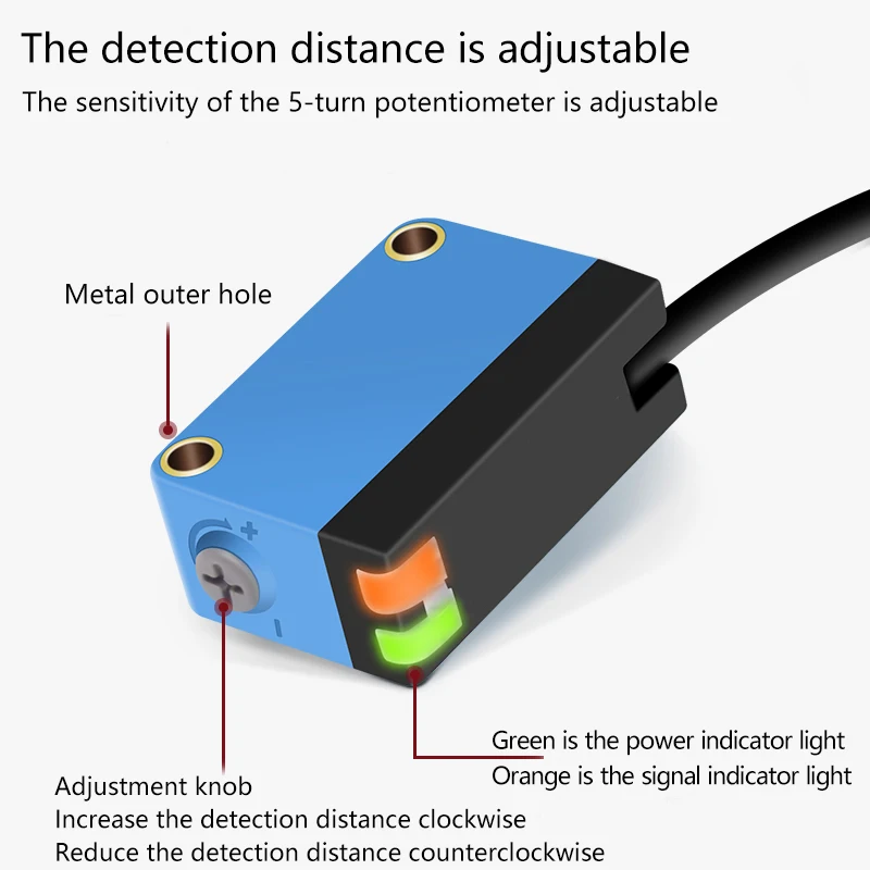 Background suppression eliminates diffuse reflection laser photoelectric switch sensor visible infrared light GQ3/LQ31
