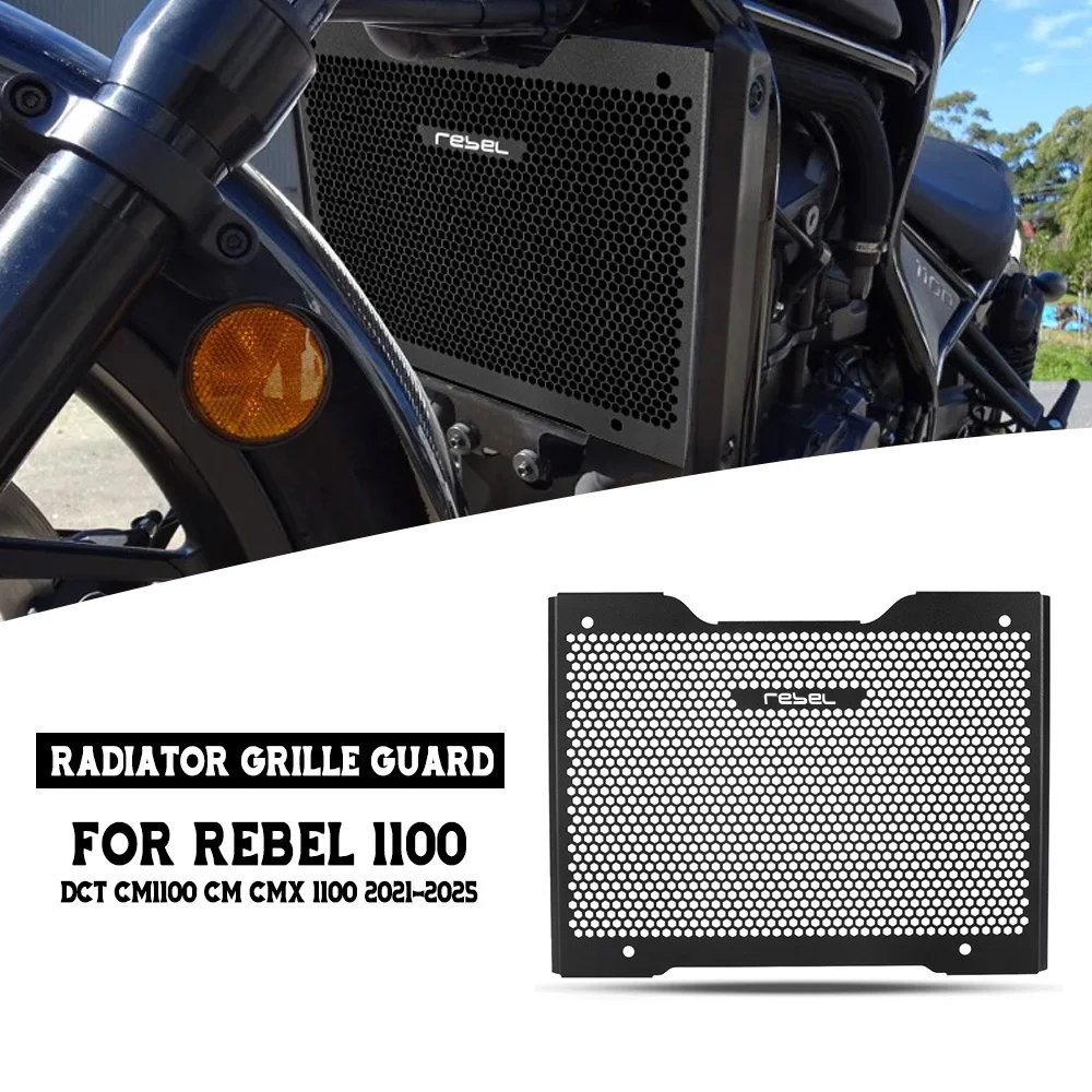 

For HONDA REBEL 1100 DCT CM1100 CM CMX 1100 2021-2025 Motorcycle Radiator Protector Guard Grill Cover CMX1100 Rebel1100 2026