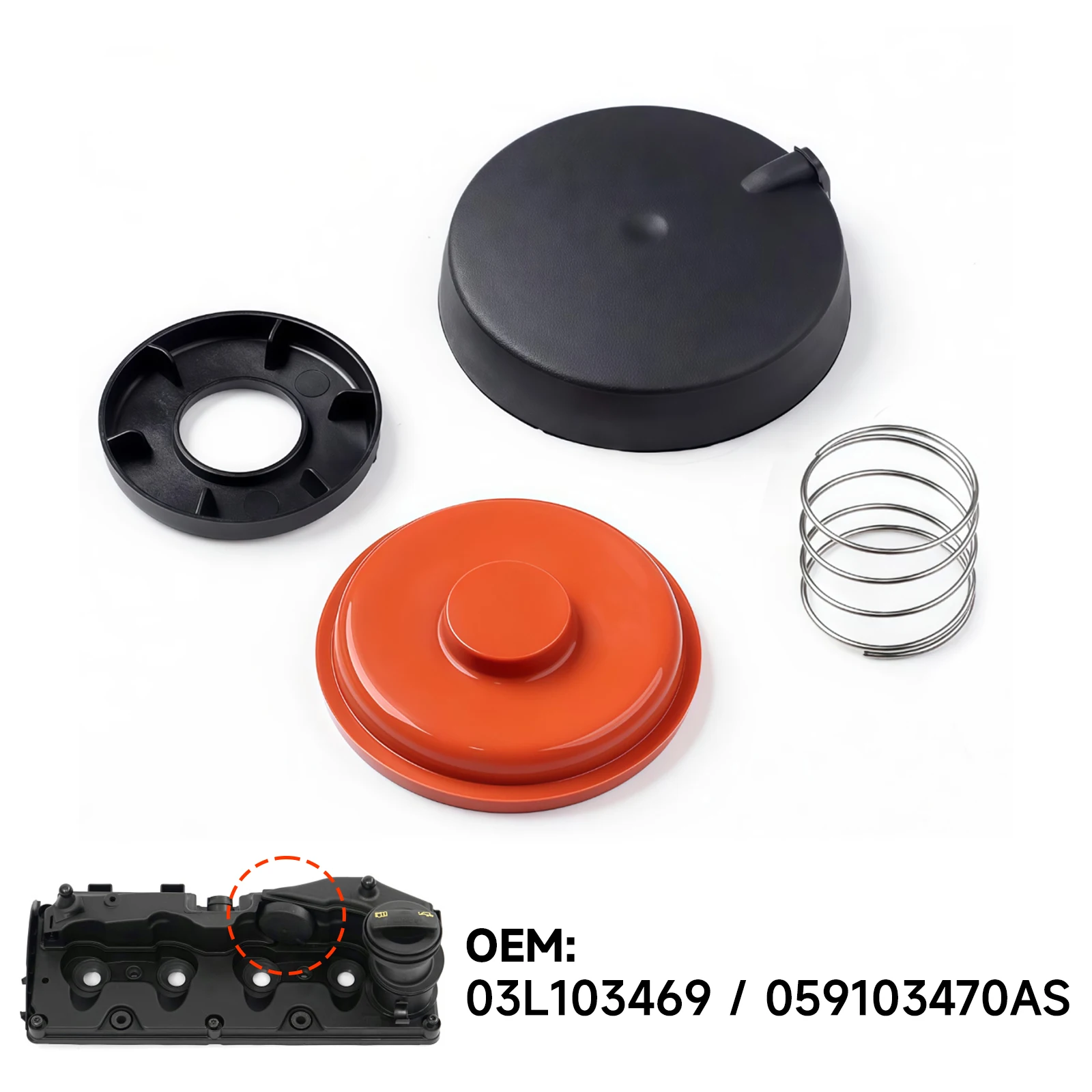03L103469 PCV Valve Cover Membrane Repair Cylinder Head For Audi A1 A3 A4 A5 Q5 VAG 1.6TDI 2.0TDI 3.0TDI Benz PCV Valve Cover