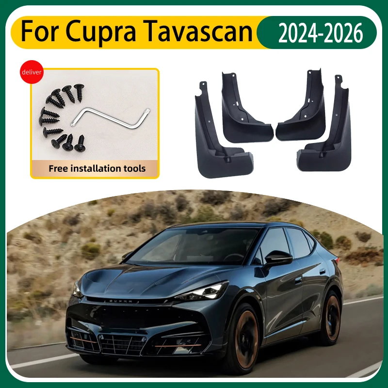 

Брызговики для Cupra Tavascan, аксессуары для Volkswagen ID. Брызговики UNYX 2024-2026 для автомобиля, передние и задние, пылезащитные