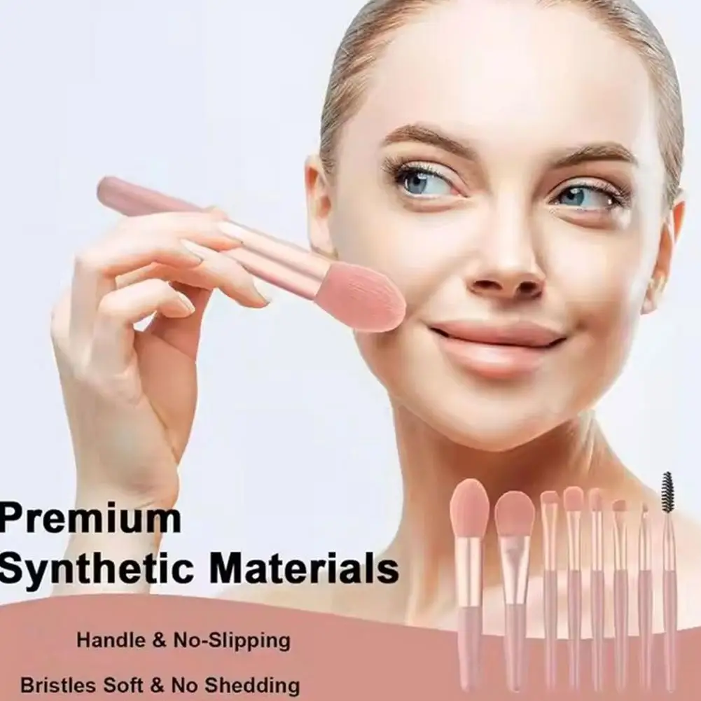 ポータブル 8 個メイクブラシセットソフトメイクコンシーラーブラシ赤面ルースパウダーブラシアイシャドウファンデーションブラシ美容ツール