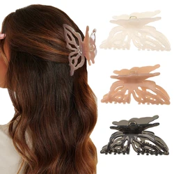 AWAYTR Women Large Hair Claw Crabs Hollow Butterfly Acrylic Big Hair Clip Elegant Barrettes Girls Headwear Hair Accessories