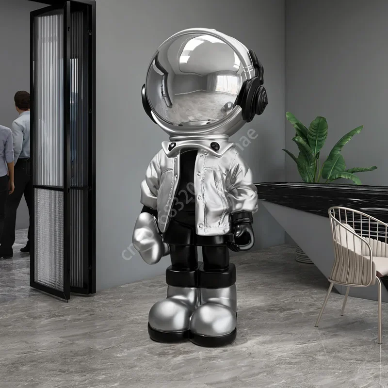 Astronaut Large Landing Ornament Home Decor Sculpture and Statue Decoration Accessory Living Room Resin Fiberglass Statue