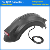 Electric Scooter Rear Fenders With Taillight Accessories for Q02 E-scooter 10 Inch Kickscooter Splash-proof Tire Mudguard Part