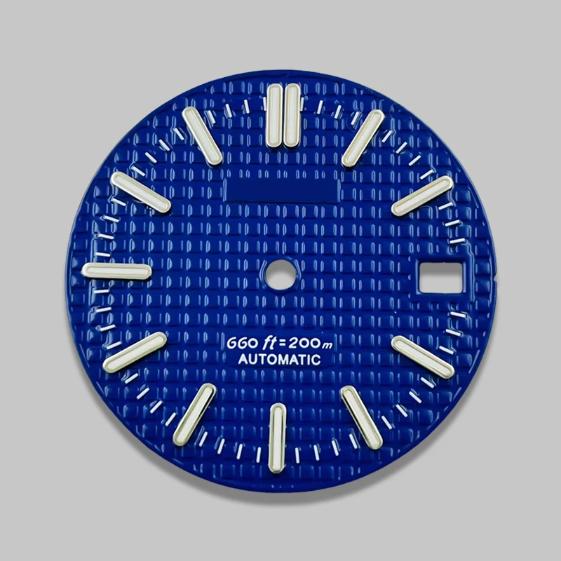 Esfera de 28,5 mm compatible con accesorios de modificación de reloj luminoso verde calibre NH35/NH36