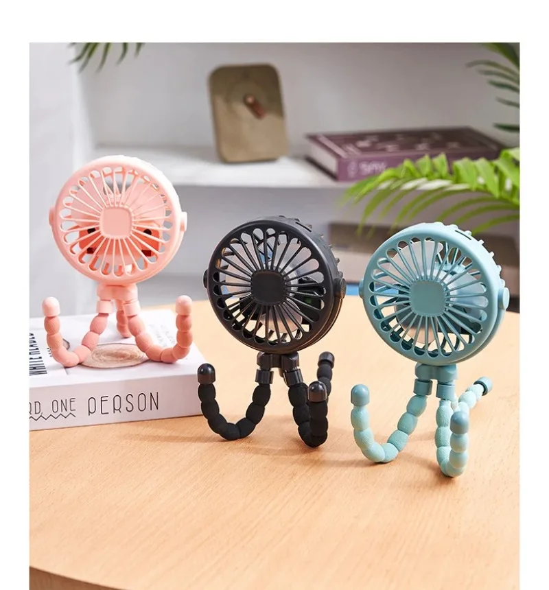 

New Octopus Mini Fan, Handheld Portable Desk Electric Fan, Foldable Stroller Fan