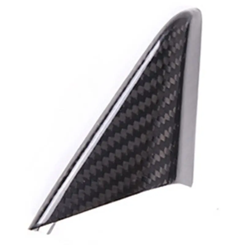 Practical Decorative Real Carbon Fiber Car A Pillar Triangle Cover For 718 911 2012-2019 Gloss Black