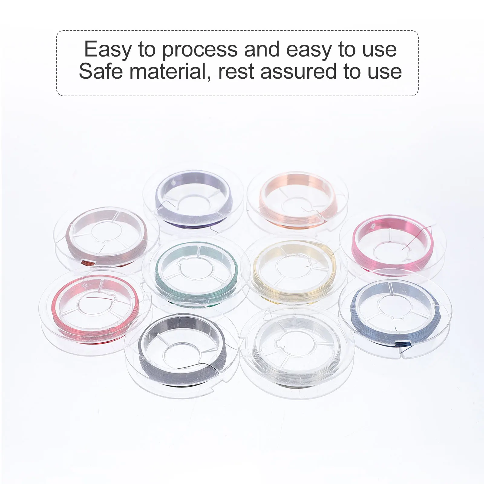 

10pcs 10 Rolls Copper Wire For Nail Art Jewelry Making Beading Decor Manicure Diy Supply Multi Color Durable Flexible Safe