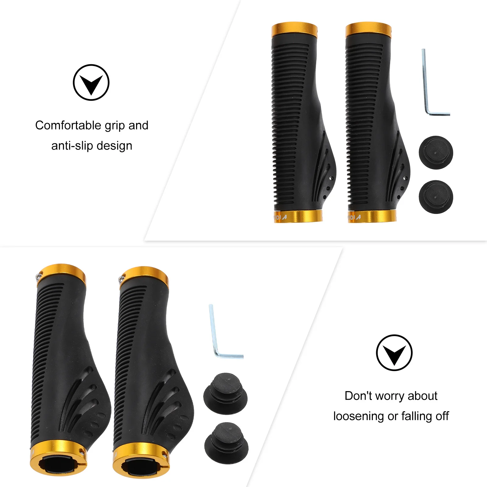 

1Pair Handlebar Cover Anti-Skid Durable Hollow Comfortable Cycling Handle Protector Practical Bike Handlebar Grips