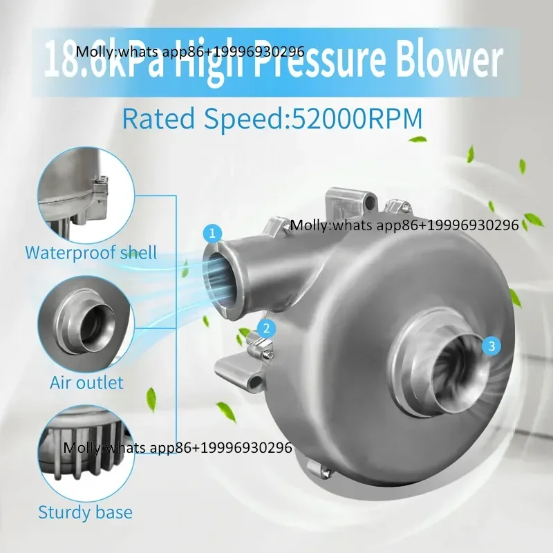

12V 12.5kpa Mini High-Pressure DC Brushless Fan - Aluminum Waterproof - Supports OEM