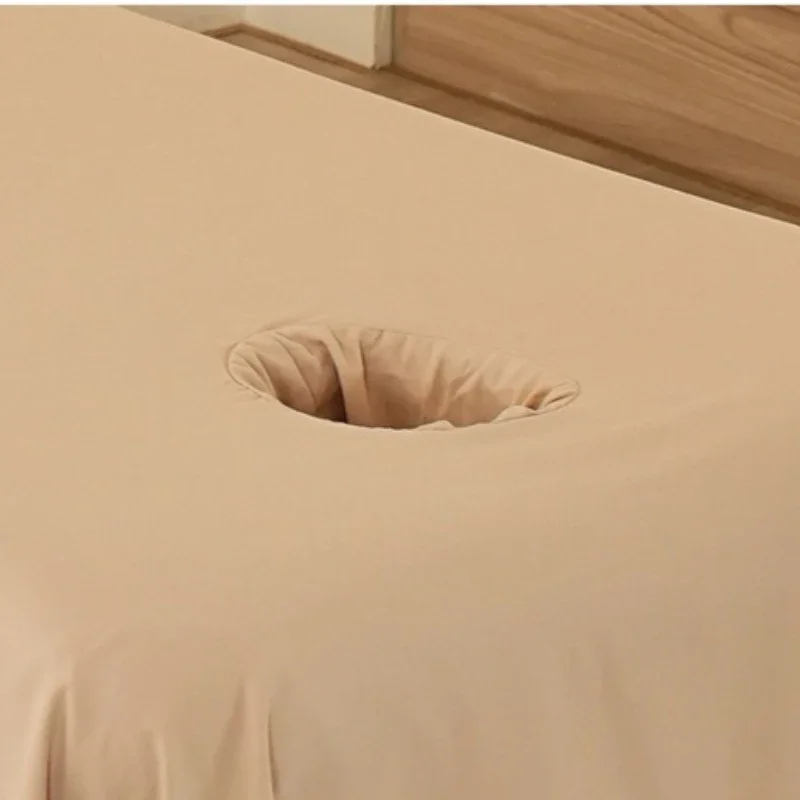 240x140cm Beauty Bed Sheet Solid Color Enlarged Bed Towel Soft Cotton One-piece with Holes Beauty Massage Professional sheets