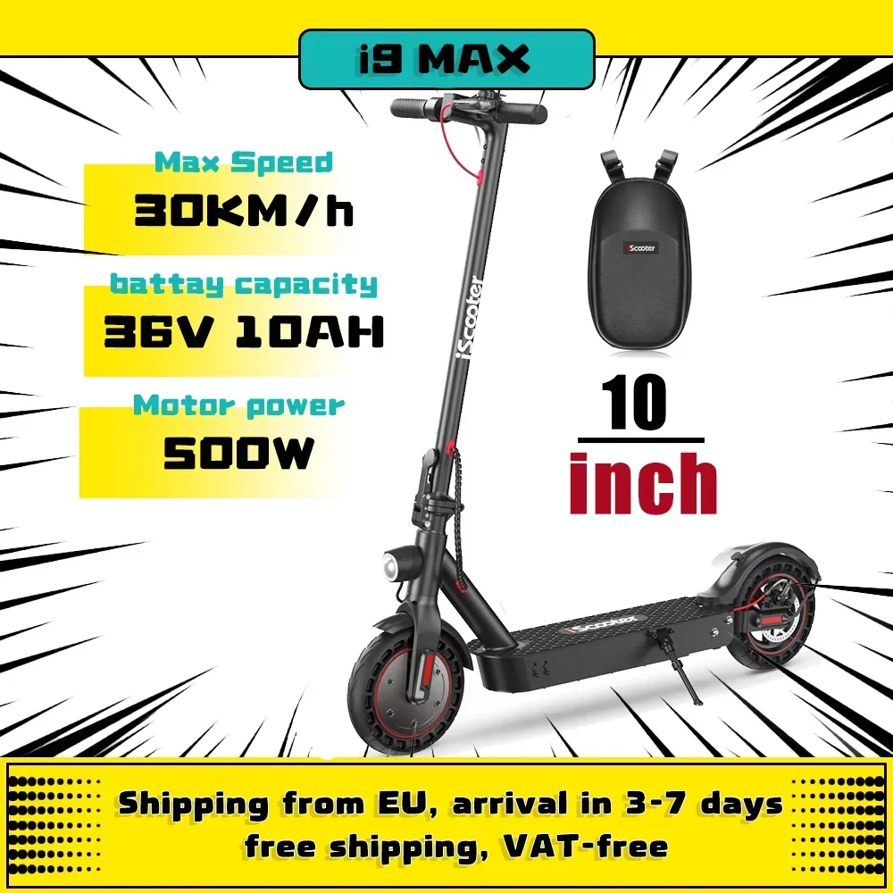 EU Fast Shipping Tax Free i9/i9pro/i9max Electric Scooter 10inch Electric Pedal 35km/h Electric Smart Adult BluetoothConnection