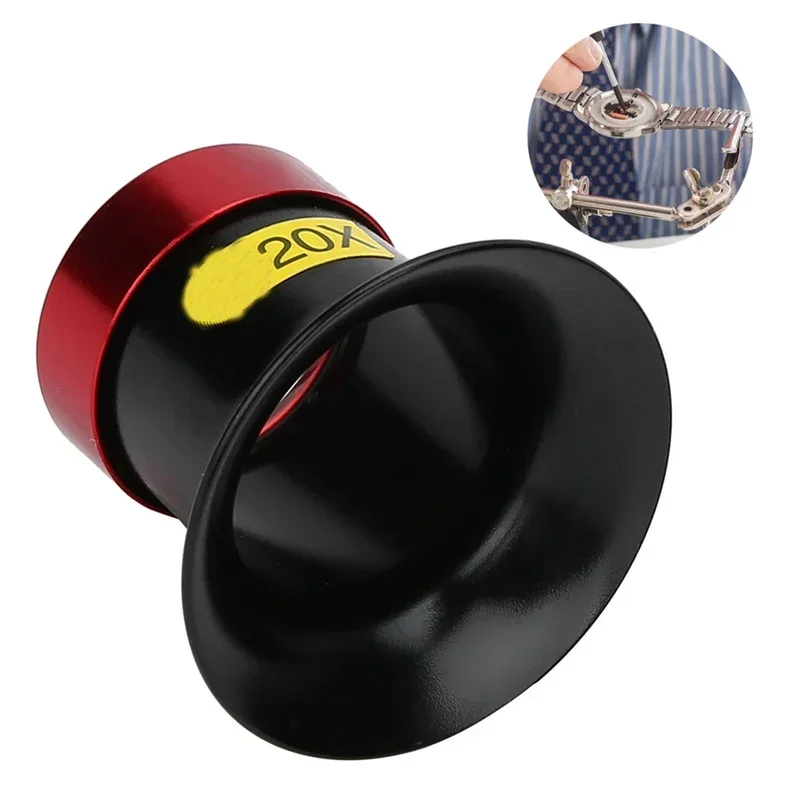 Portátil Jóias Lupa de Vidro Monocular Lupa Relógio Lente Lupa Ferramentas Relojoaria Olho Lupa 20x