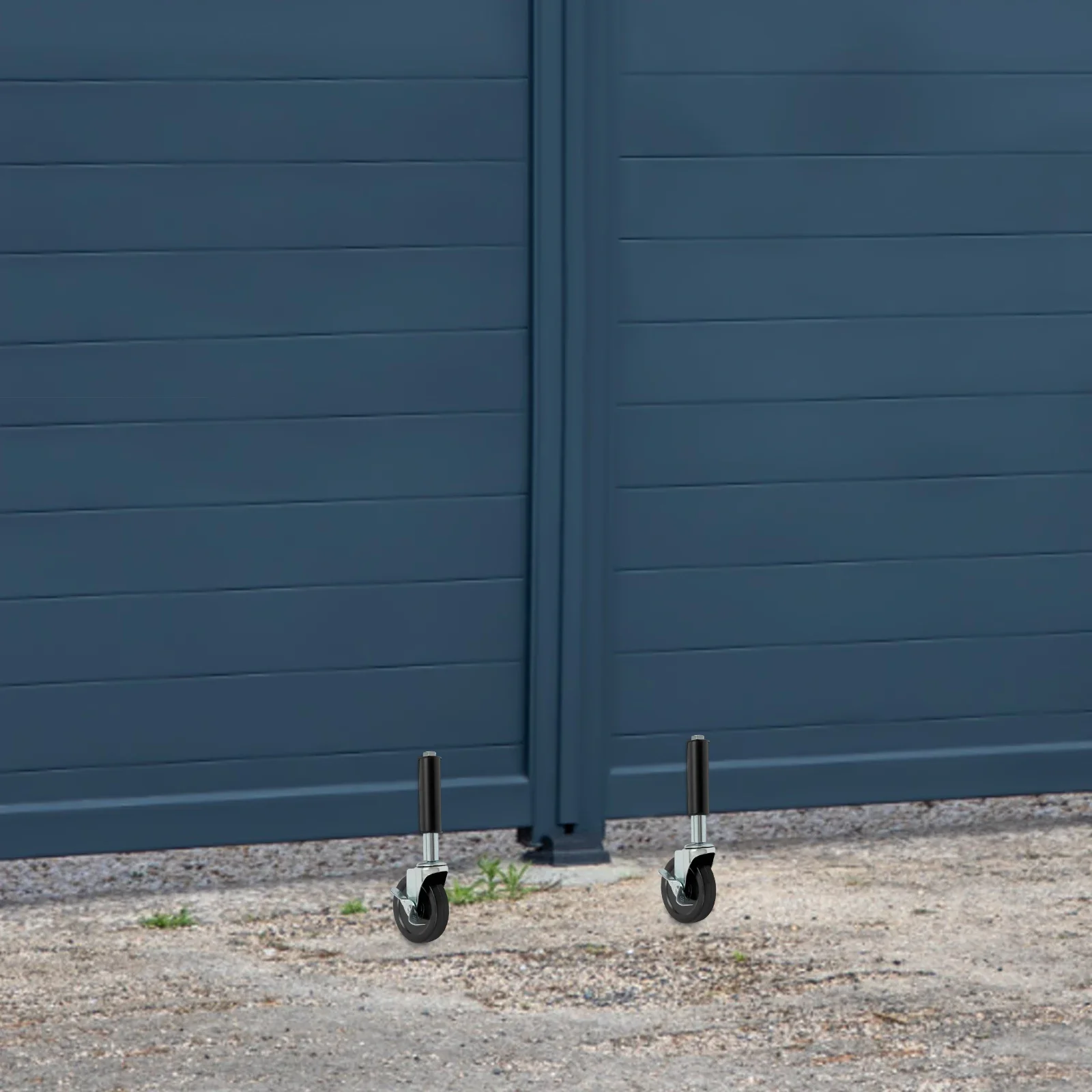 Spring-loaded Gate Rollers, Set of 2 with Wheels, 220lbs Load Capacity, Smooth Operation, Easy Installation for Yard Gates