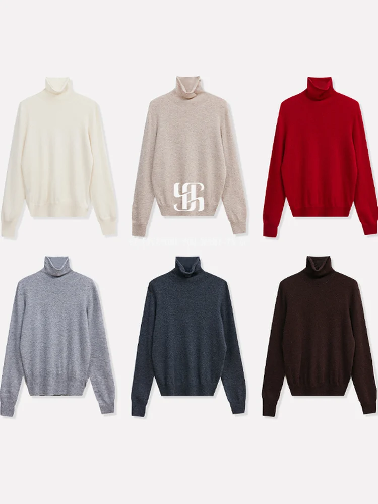 

Женский высококачественный вязаный шерстяной свитер, зимний базовый слой, свободный крой, для повседневной носки, модный