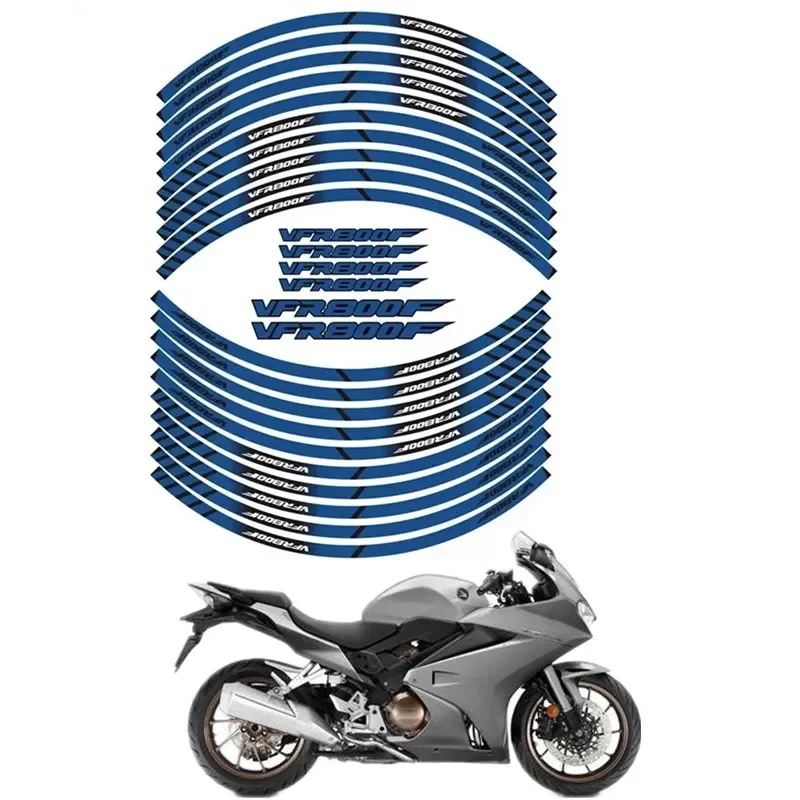 FOR HONDA VFR800F Motorbike Parts Contour Wheel Decoration Decal Sticker - D