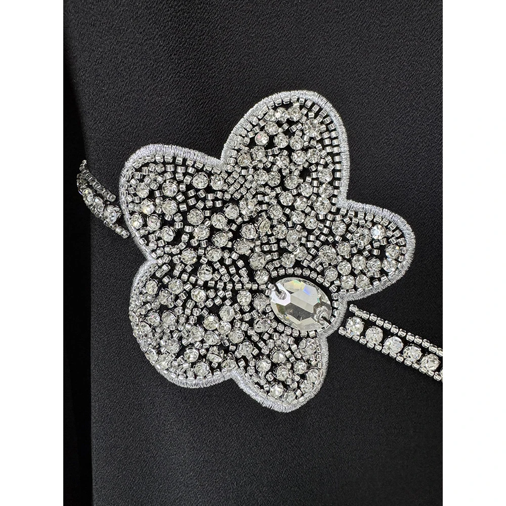 Elegant Evening Dresses Designer Party Vestido Women's Formal Birthday Long Sleeve Diamonds Beading Long Maxi Dress فساتين سهرات