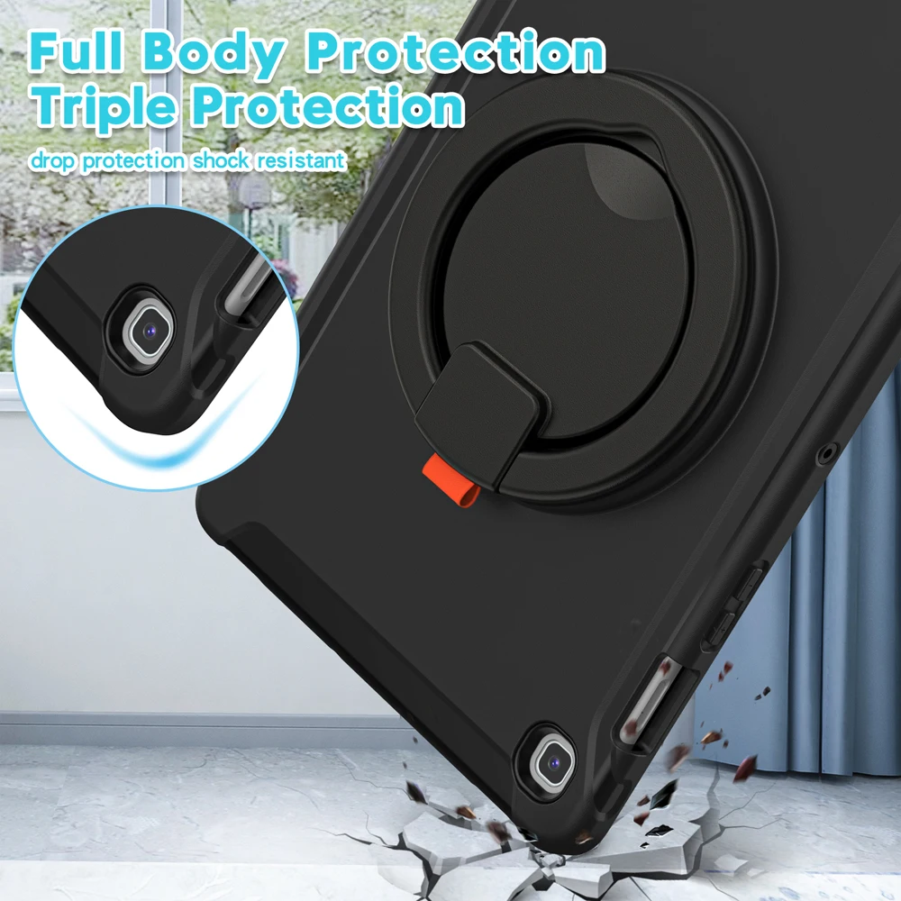 

10.5'' Tab S5e Portable Tablet Cases for Samsung Galaxy Tab S5e Case T725 T720 Cover Coque Rotate PC Stand Shockproof TPU Shell