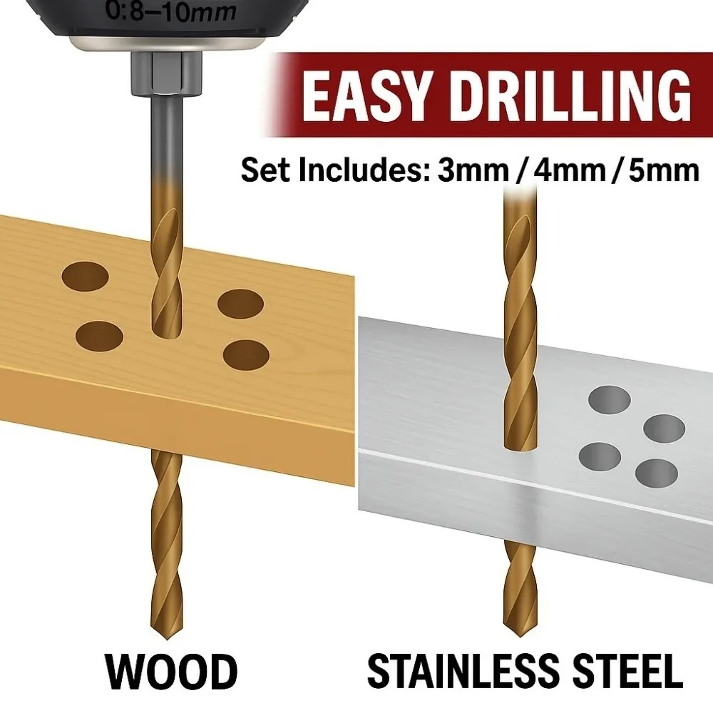 

Набор из 10 ударопрочных магнитных сверл с шестигранным хвостовиком, магнитные насадки для отвертки, односторонние спиральные сверла
