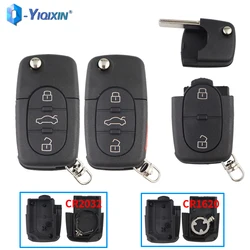 YIQIXIN For Audi B5 RS4 A2 2000-2005 A3 A4 A6 A8 TT Quattr Battery Holder CR2032/CR1620 Fob Case Cover Key Chain Flip Shell Case