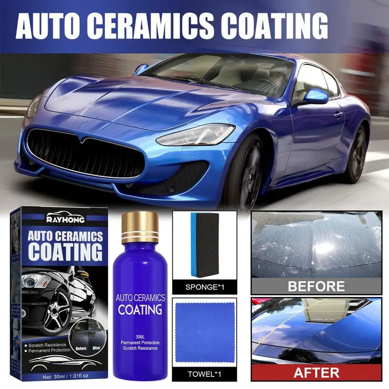 9H Car care Liquid Ceramic Coat Liquid Kit Super Hydrophobic Glass Coating Set Polysiloxane and Nano materials Ceramics For Cars