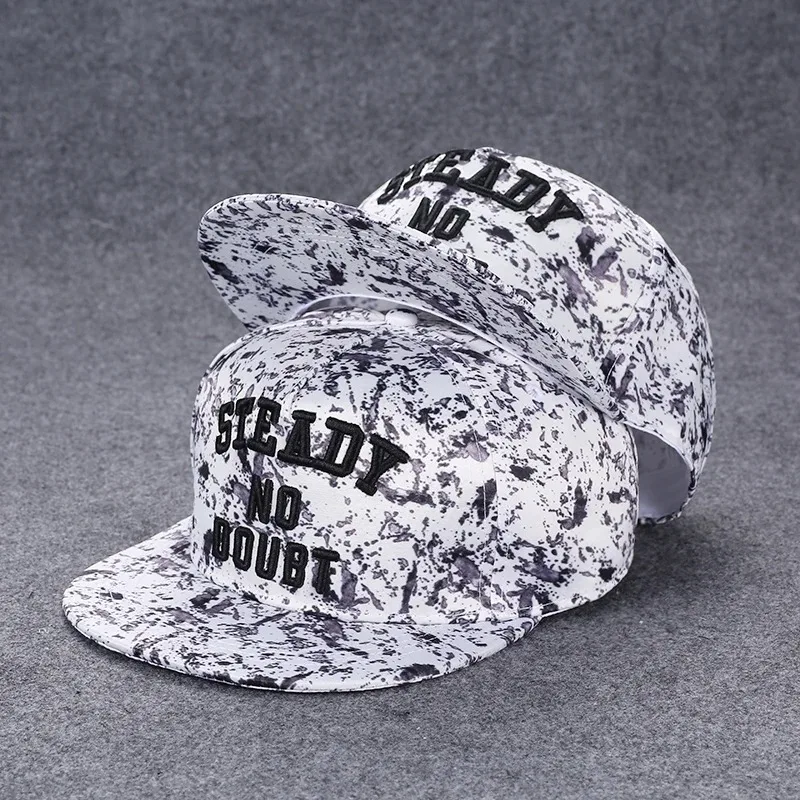 New Alphabet Embroidery Baseball Cap Hip-hop Outdoor Snapback Cap Adjustable Flat Hat Outdoor Sun Hats Hip-hop Flat Hat