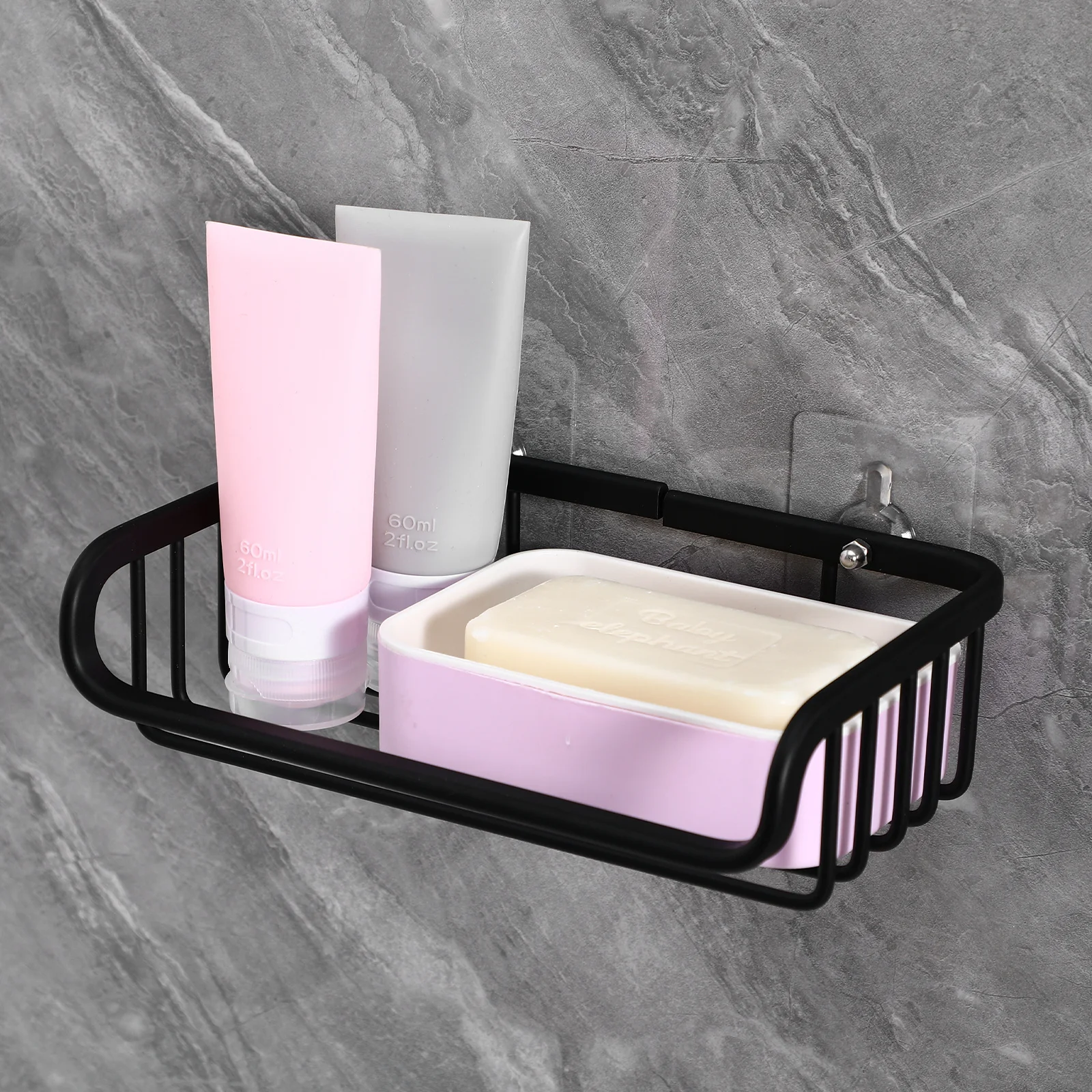 

Bathroom Toilet Paper Holder No Drilling Space Aluminum Wall Mount Multi Functional Toilet Paper Storage Shelf Phone Stand