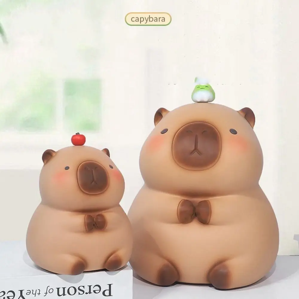 

Capybara Capybara Piggy Bank Vinyl Decorative Crayon Capybara Piggy Bank Bedroom Model Waterproof Safe Deposit Box Coins Cash