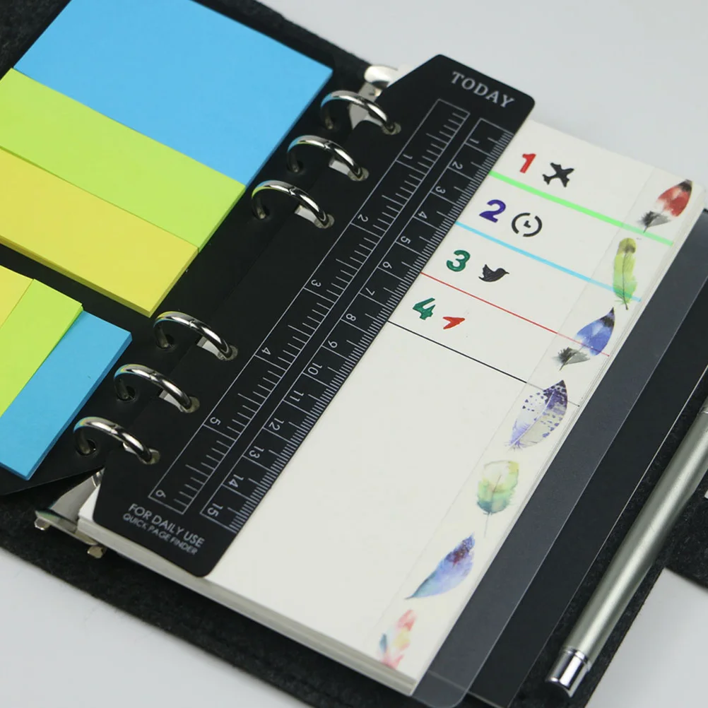 18Pcs Portable Page Ruler Exquisite Design Thin Light Book Accessory Household Bookmark Ruler Planner Bookmark