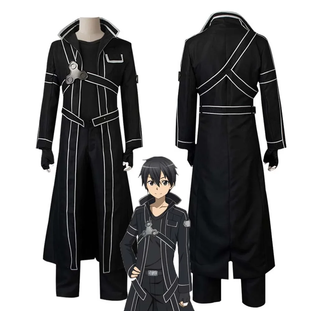 

Anime Kirigaya Kazuto Cosplay Costumes Sword Art Online Kirito Alicization Uniform Set Adult Unisex Halloween Cosplay costumes