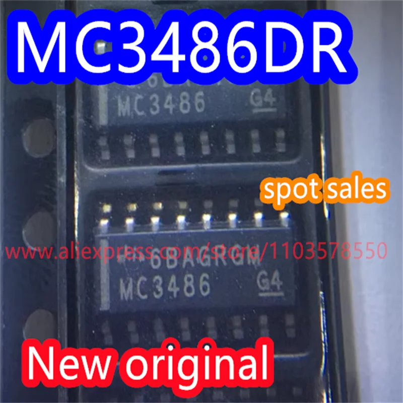 (50PCS)  Brand new original MC3487DR MC3487 patch SOP16 four-way differential line driver IC chip MC3486DR MC3486  74LVC125AD