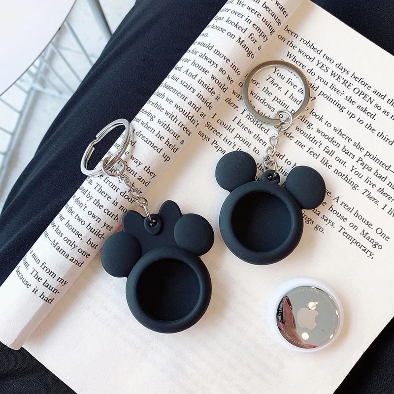 Disney AirTags Silicone Protective Case Anime Mickey Minnie Keychain Apple Tracker Locator Protector Cover Anti-scratch Lovers