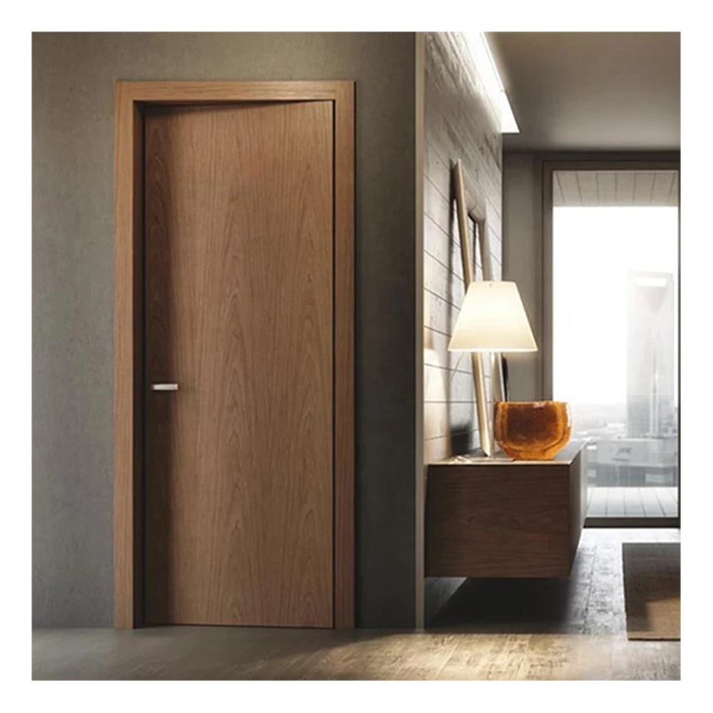 High Quality Waterproof Soundproof Custom Modern Solid Wood Flash Panel Door With Complete Mounting Hardware