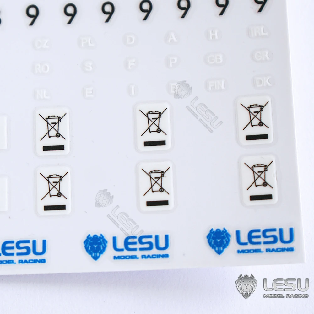 

LESU Water Stickers for 1/14 RC Model Trucks Construction Vehicles Spare Parts Toys for Boy Th22154-Smt3